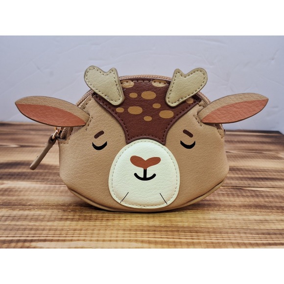 LC LAUREN CONRAD~Deer Faux Leather Coin Pouch‎ - Picture 1 of 7